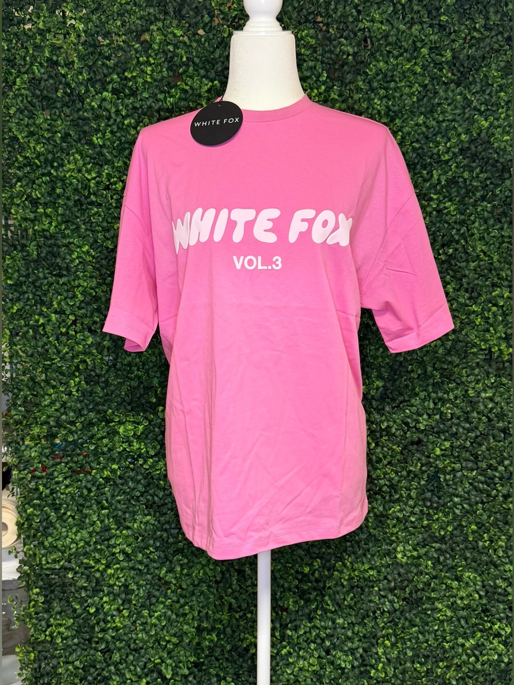 White Fox Offstage Oversized Tee Vol. 3 Bubblegum Pink XS/S NWT